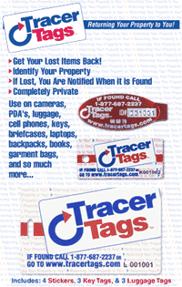 Tracer Tag Travel Package Design
